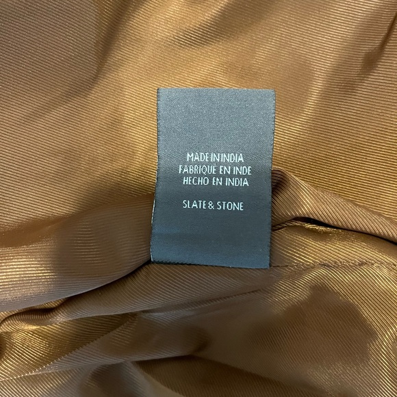 Real Suede Zip-up Bomber Jacket from Slate & Stone! Size Medium - Picture 5 of 8